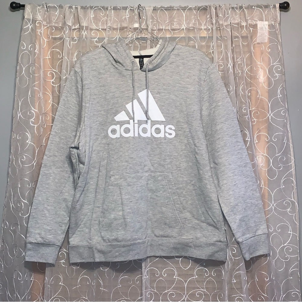 Mens Adidas Golf Heather Gray Hoodie XL